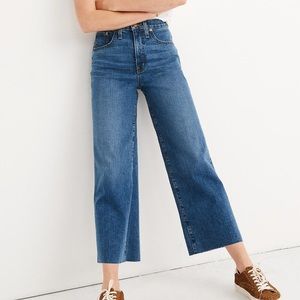 Madewell Slim Wide-Leg Jeans Raw-Hem Edition